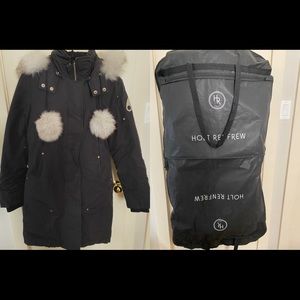 Moose Long Parka winter jacket (Navy Blue)